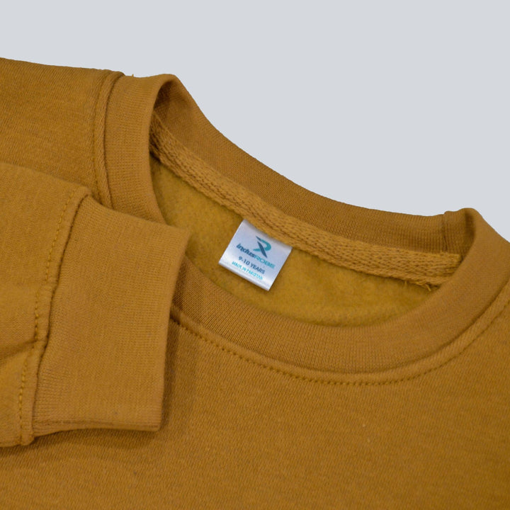Mustard SweatShirt for Boys (Fleece)