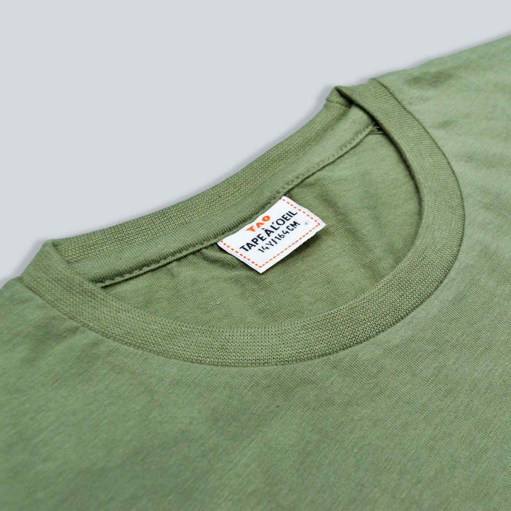 Olive Green Printed T- Shirt for Boys - IndusRobe