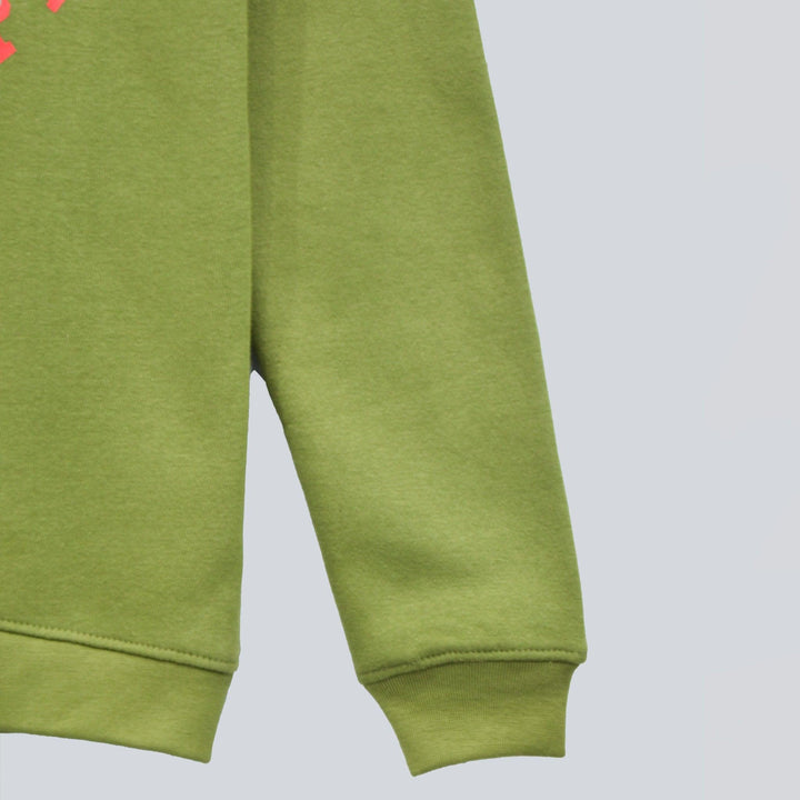 Olive Green SweatShirt for Boys (Fleece)