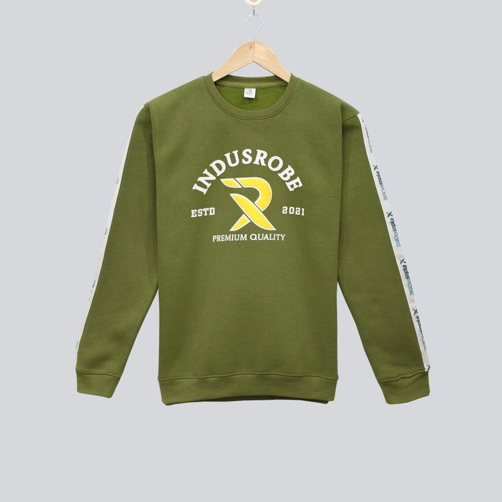 Olive Green Sweatshirts for Boys (Fleece)