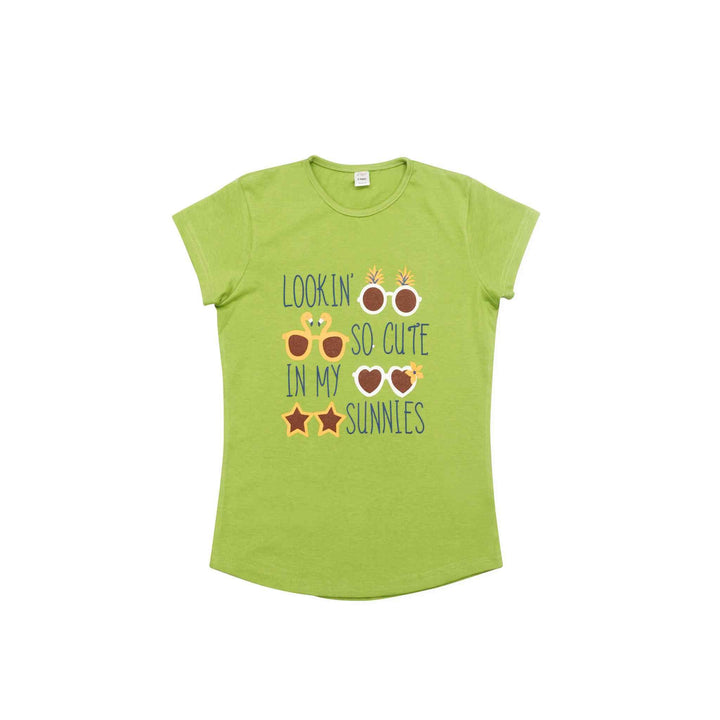 Parrot Green T-Shirt for Girl - IndusRobe
