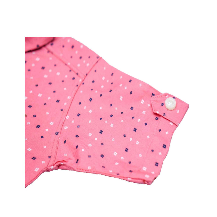Pink flower casual shirt for kids (IRCSK Pink) - IndusRobe