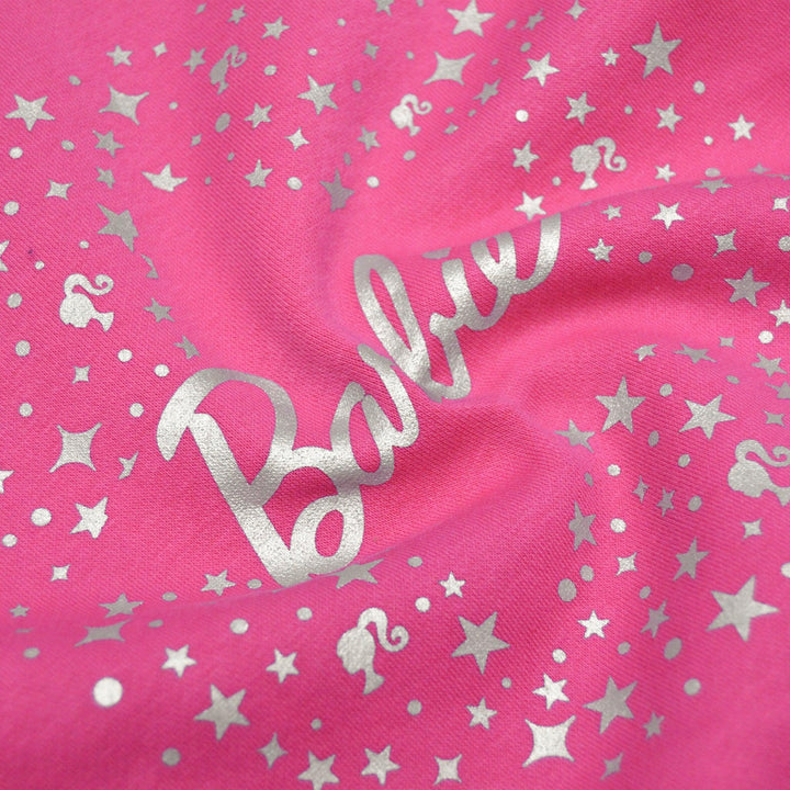 Pink Sweatshirt for Girls with Star Print (Fleece) - IndusRobe