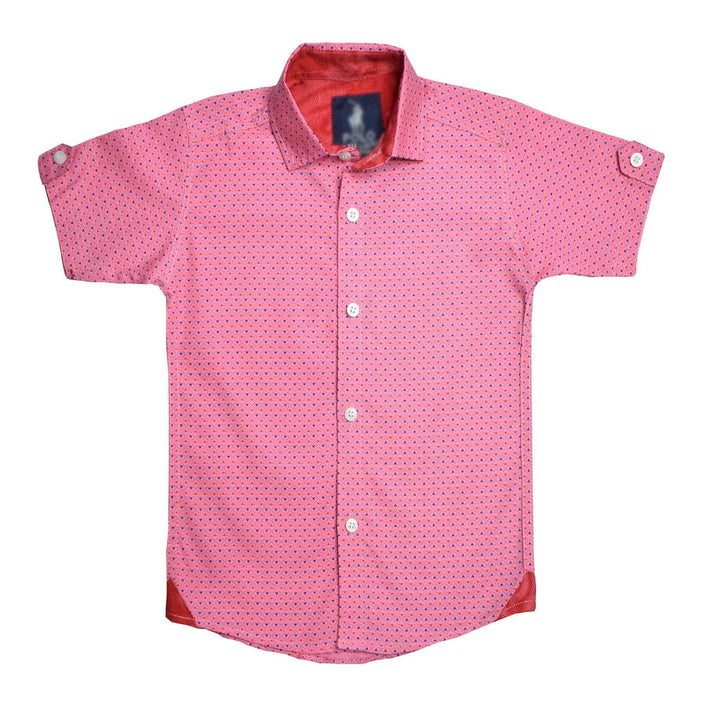 Pink triangle casual shirt for kids (IRCSK Pink) - IndusRobe