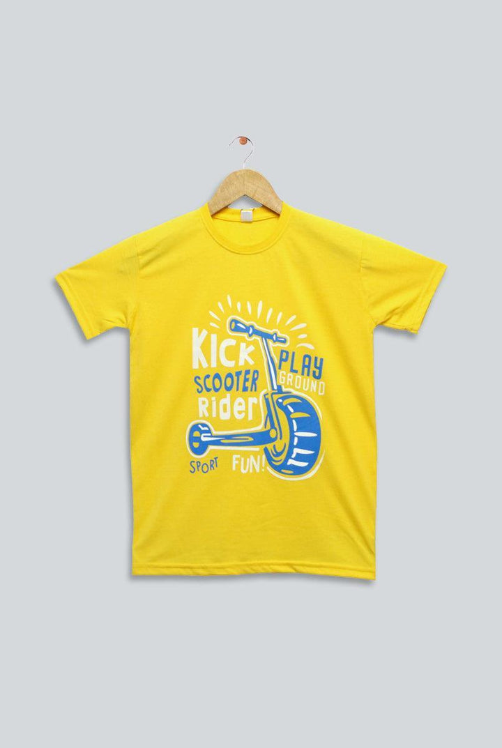 Kick Scooter Yellow T-shirt for Boys