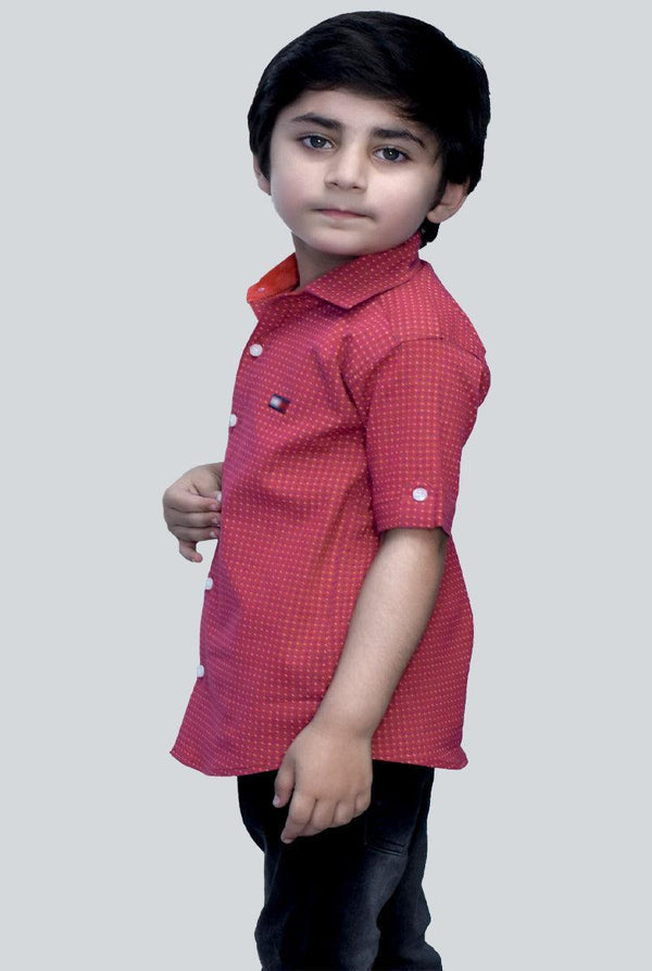 Red dot Casual shirt for kids (IRCSK Red)
