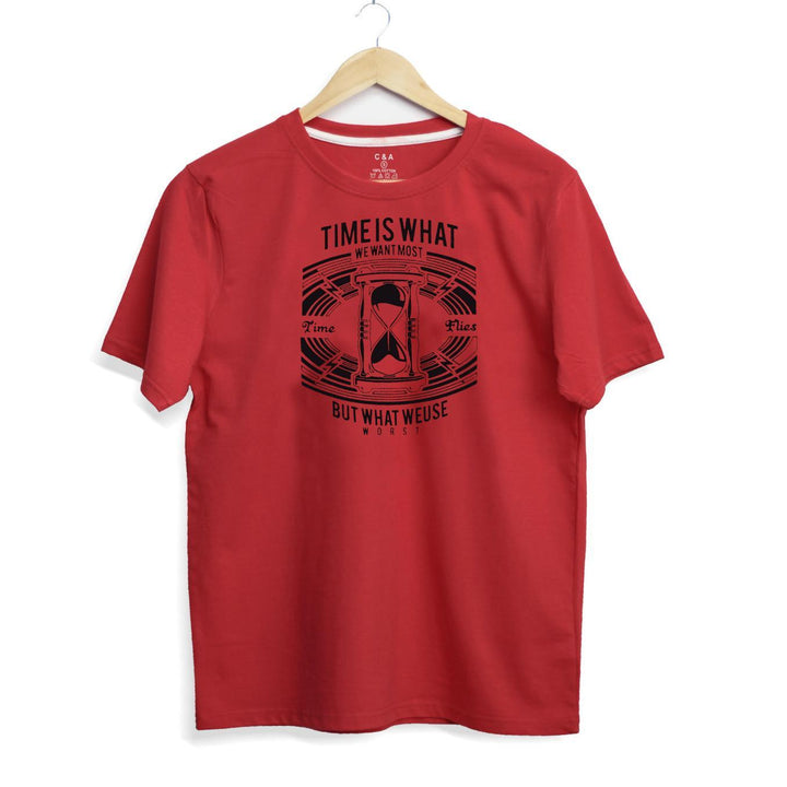 T&F Red t-shirt for men (IRTSM red) - IndusRobe