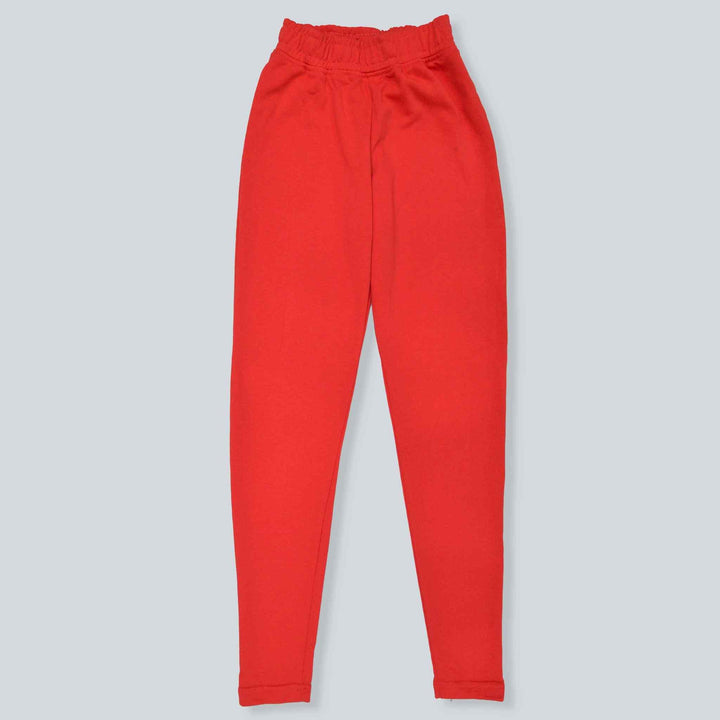 Red Terry Fabric Trouser for Girls - IndusRobe