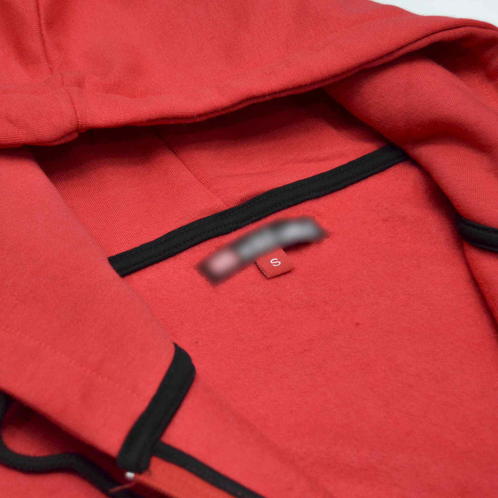 Red Zipper Hoodie for Men (Fleece) - IndusRobe