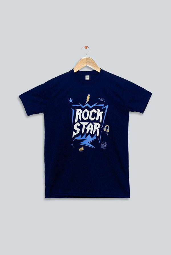 Rock Star Dark Blue T-shirt for Boys