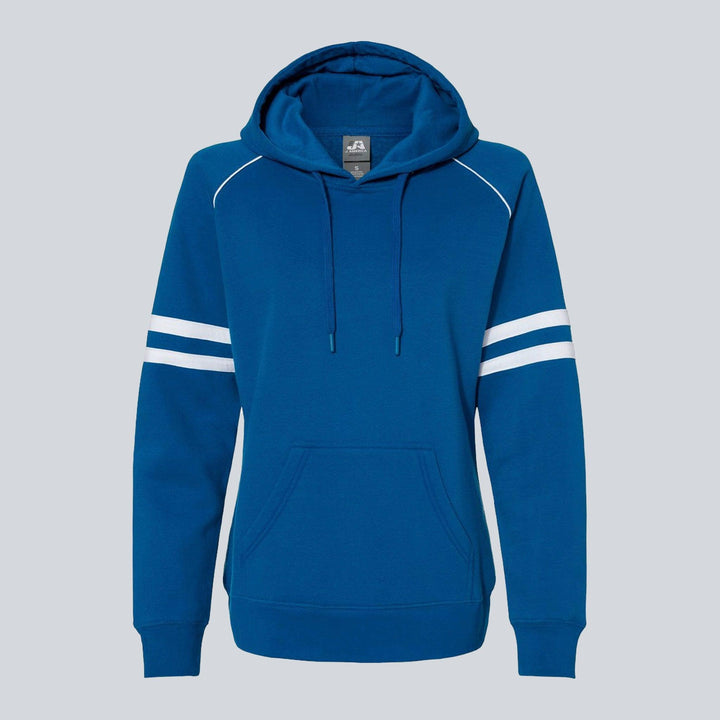 Royal Blue Fleece Piped Hoodie for Women - IndusRobe