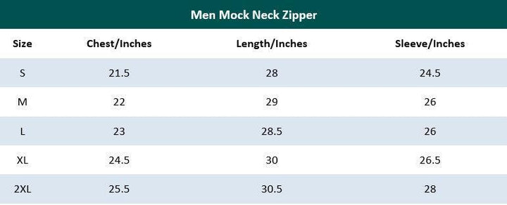 Dark Blue Zipper Mock Neck for Men (Jersy)