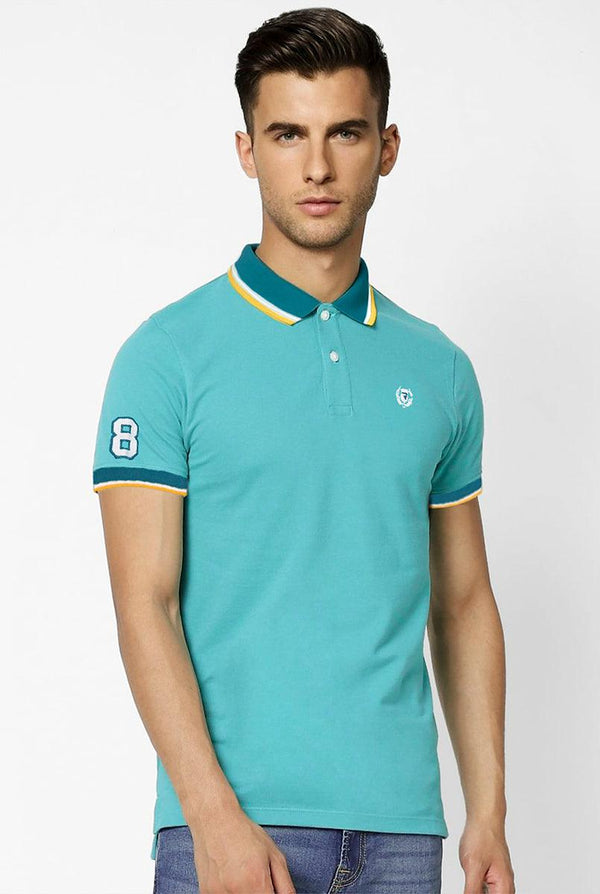 Sea Green Polo Shirts for Men (Pique)