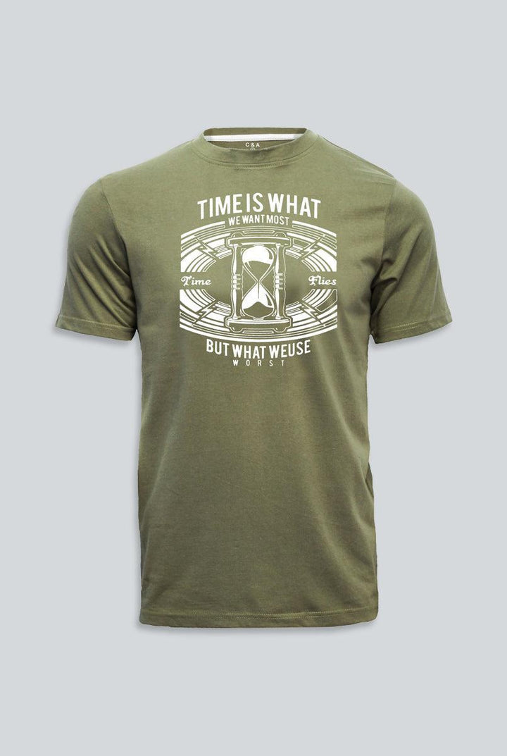 T&F Olive Green t-shirt for men (IRTSM Olive green)