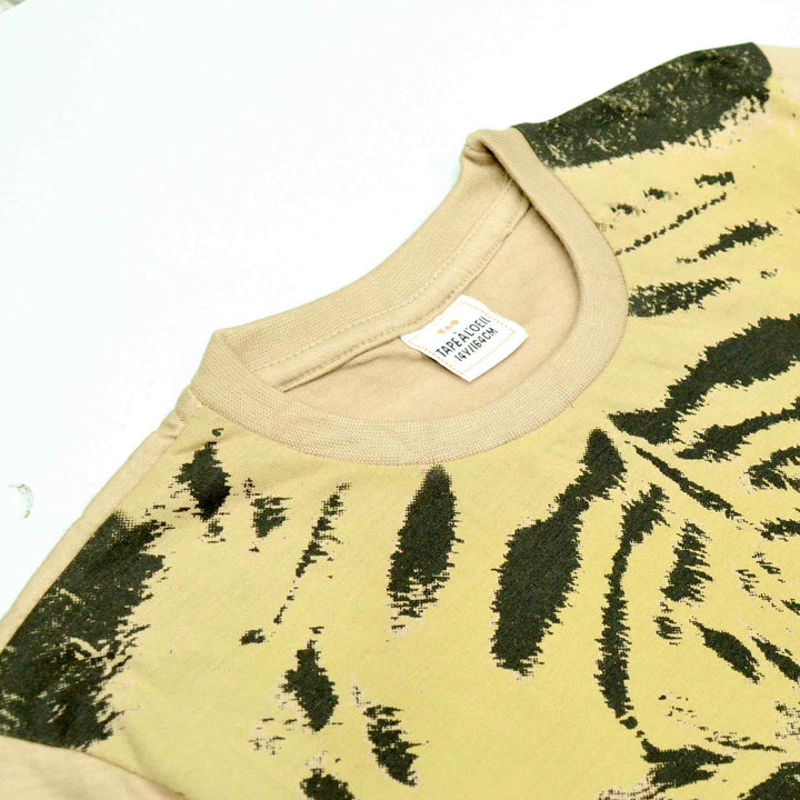 Light Brown With Lion Printed T- Shirt for Boys - IndusRobe