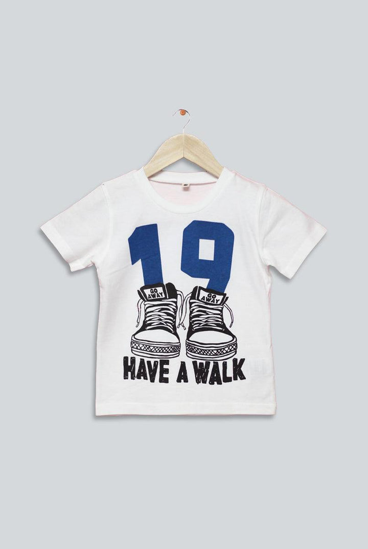 White have a Walk T-Shirt for Boys