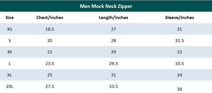 Off White Mock Neck Zipper for Men (Terry)