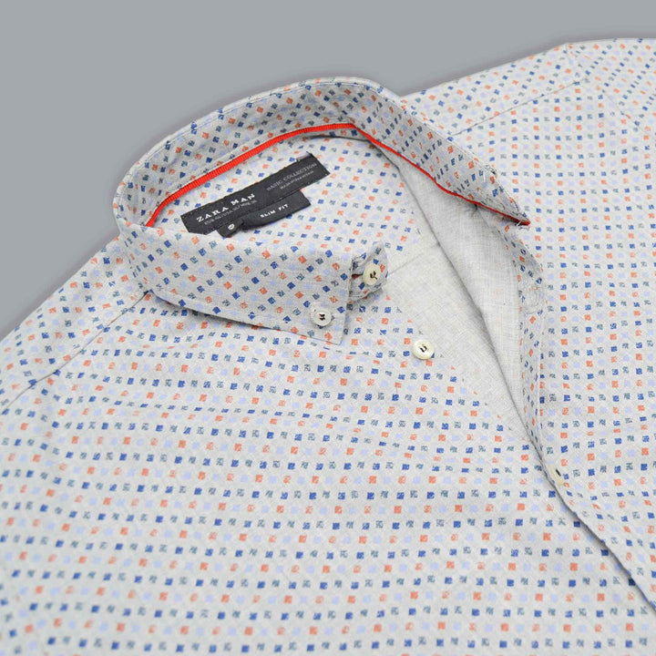 Multi Color Printed White Casual Shirt for Men - IndusRobe