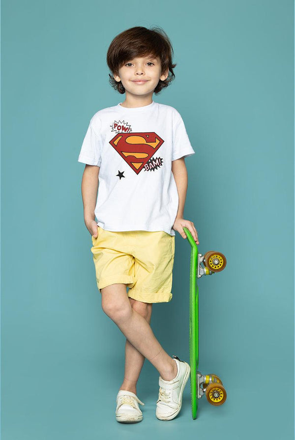 White Printed T-Shirt for Boys