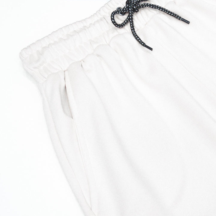 White Wide Leg Palazzo Trouser for Women (Terry) - IndusRobe