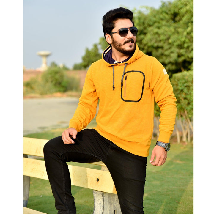 Yellow Gym Hoodies For Men (Terry)