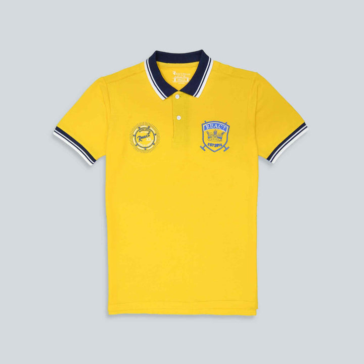 Yellow Polo Shirts for Men (Pique) - IndusRobe