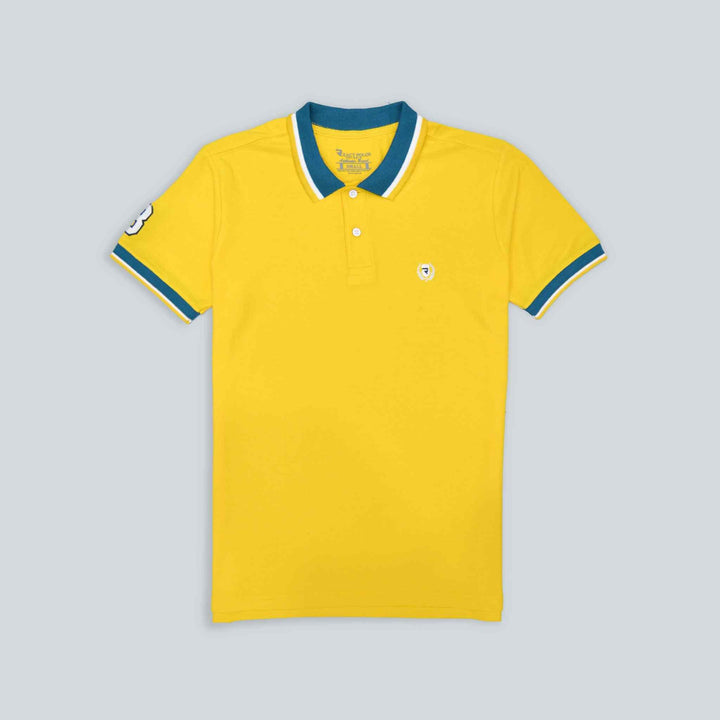 Yellow Polo Shirts for Men (Pique) - IndusRobe