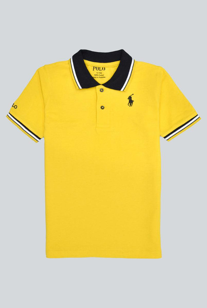 Yellow Polo Shirt for Boys - IndusRobe