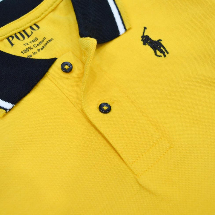 Yellow Polo Shirt for Boys - IndusRobe