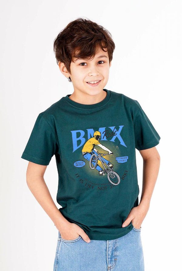 Zinc T-Shirt for Boys with BMX Ride Print
